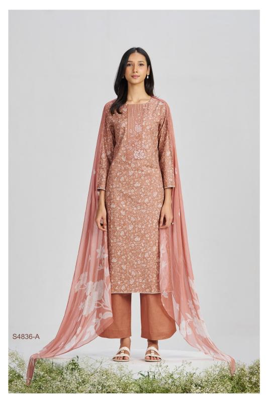 Ganga faliha 4836 wholesale dress material market in navi mumbai